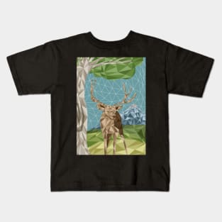 Prismatic Deer Kids T-Shirt